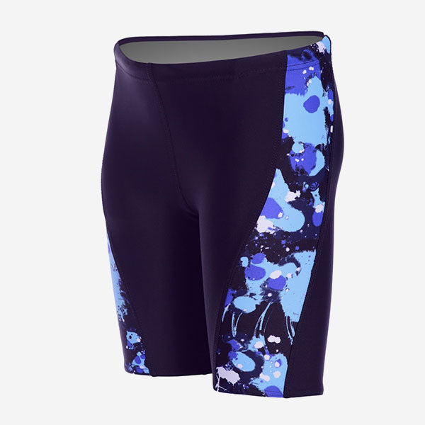 Paint Splatter Piped Splice Jammer Swimsuit Youth