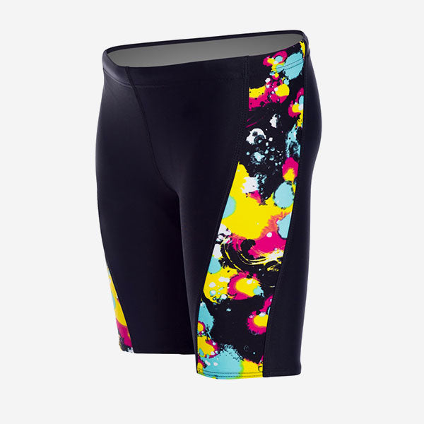 Paint Splatter Piped Splice Jammer Swimsuit Youth